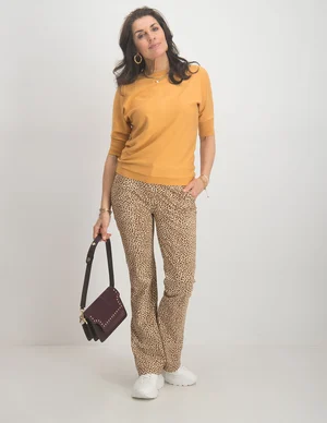 Tramontana Trousers Flared Animal Print Q10-04-101