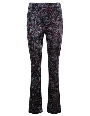 Tramontana Trousers Flared Velvet Paisley Prt C08-10-101