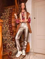 Tramontana Trousers Gold Cargo Pockets C37-14-102