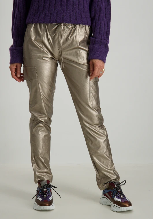 Tramontana Trousers Gold Cargo Pockets C37-14-102