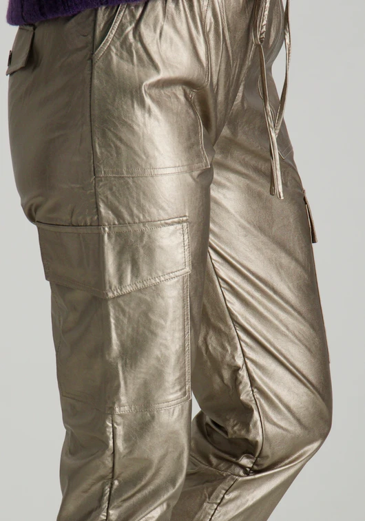 Tramontana Trousers Gold Cargo Pockets C37-14-102