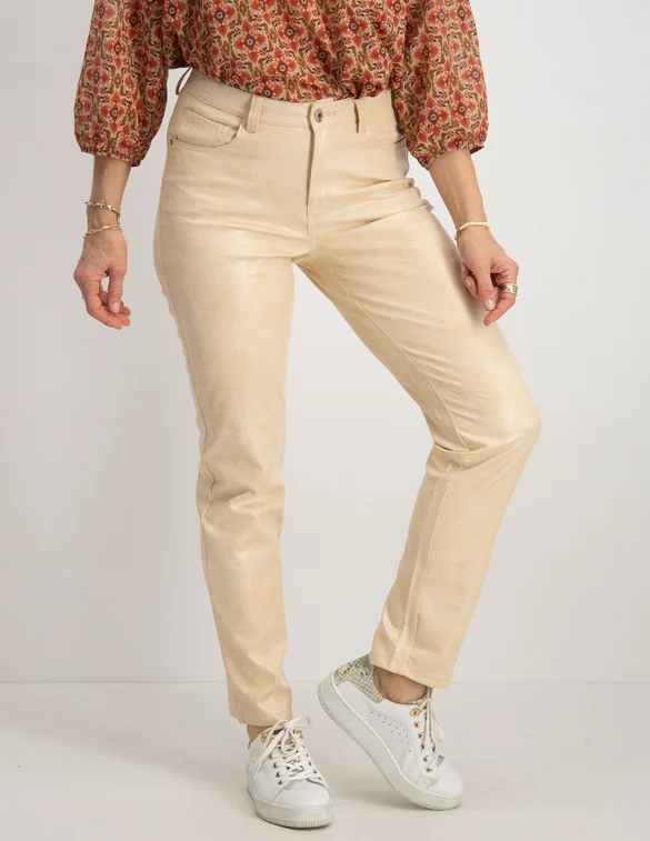 Tramontana Trousers Shiny Coated Suedine Q11-03-101