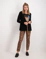 Tramontana Trousers Suedine Faded Leopard Q01-01-101