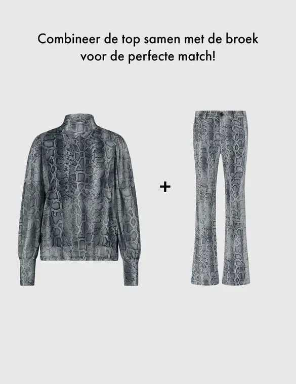 Tramontana Trousers Suedine Grey Snake Q15-14-101