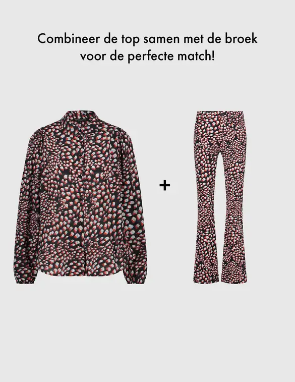 Tramontana Trousers Travel Feather Print Q03-09-101