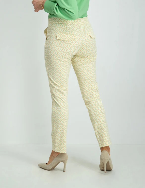 Tramontana Trousers Travel Geometric Neutrals Q13-07-101