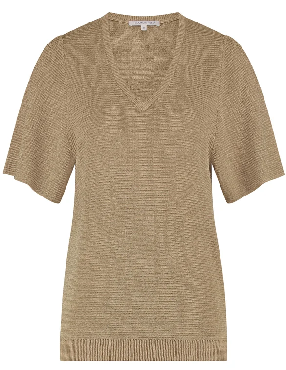 Tramontana V-Neck Lurex Jumper Y07-15-601
