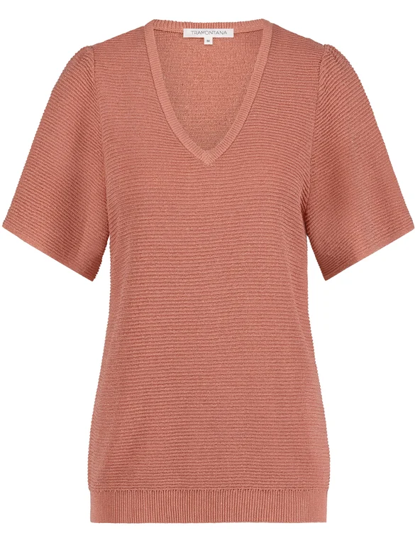 Tramontana V-Neck Lurex Jumper Y07-15-601