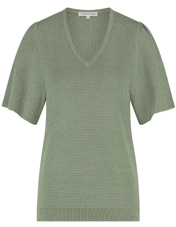 Tramontana V-Neck Lurex Jumper Y07-15-601