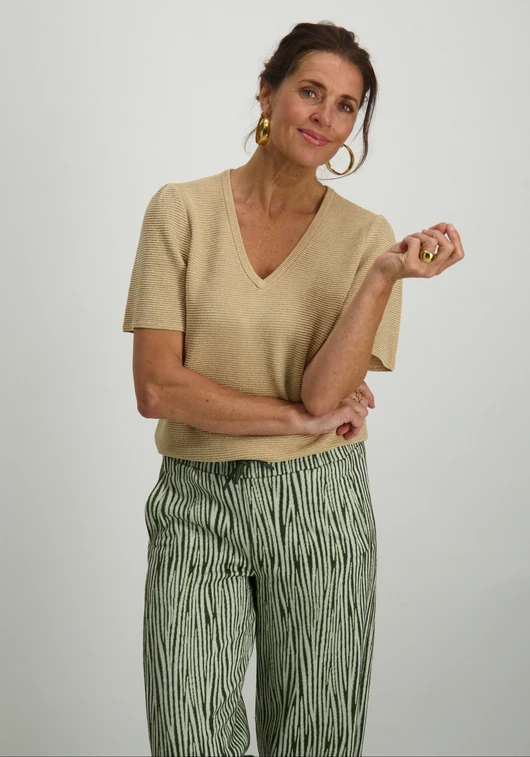 Tramontana V-Neck Lurex Jumper Y07-15-601