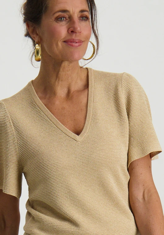 Tramontana V-Neck Lurex Jumper Y07-15-601