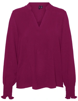 Vero moda VMALVA L/S V-NECK TOP WVN POP7 GA 10302539
