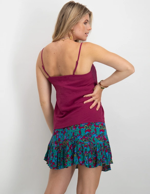 Vero moda VMALVA SINGLET LACE TOP WVN POP7 GA 10302550