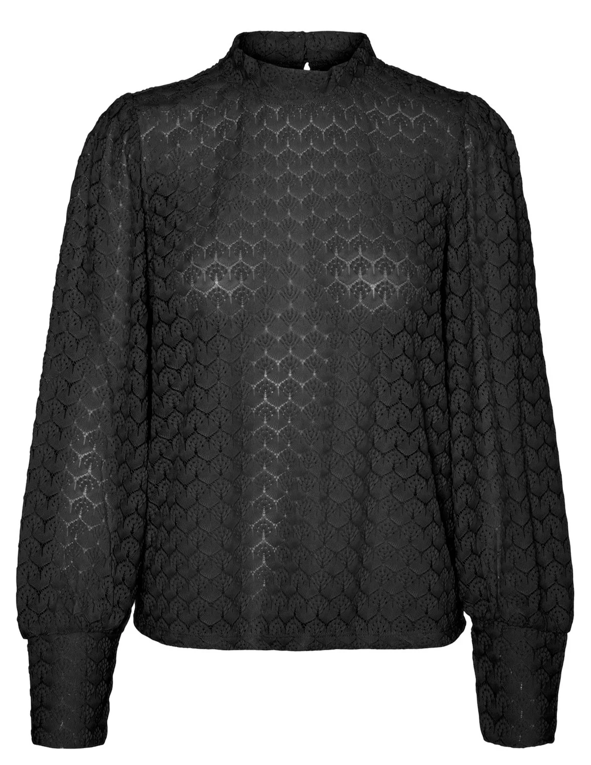 Vero moda VMBECCA HIGH NECK LACE TOP JRS 10302894 zwart kopen bij The Stone