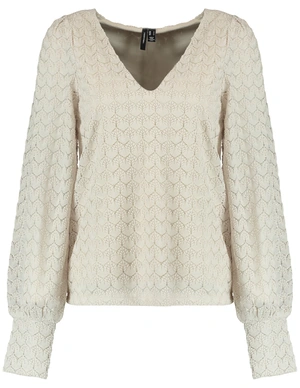 Vero moda VMBECCA LS V-NECK LACE TOP JRS NOOS 10336137