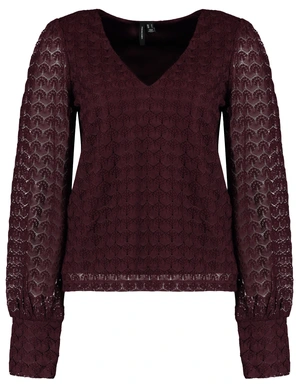 Vero moda VMBECCA LS V-NECK LACE TOP JRS NOOS 10336137