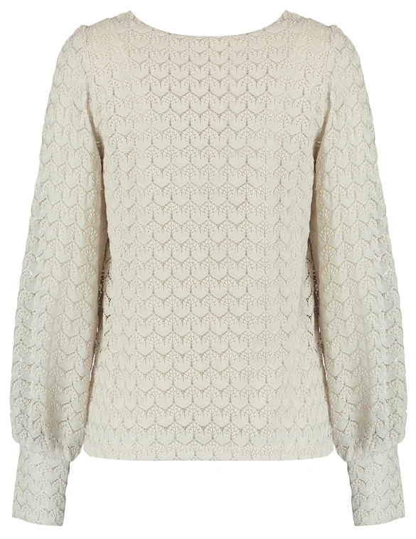 Vero moda VMBECCA LS V-NECK LACE TOP JRS NOOS 10336137