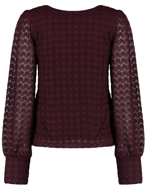 Vero moda VMBECCA LS V-NECK LACE TOP JRS NOOS 10336137