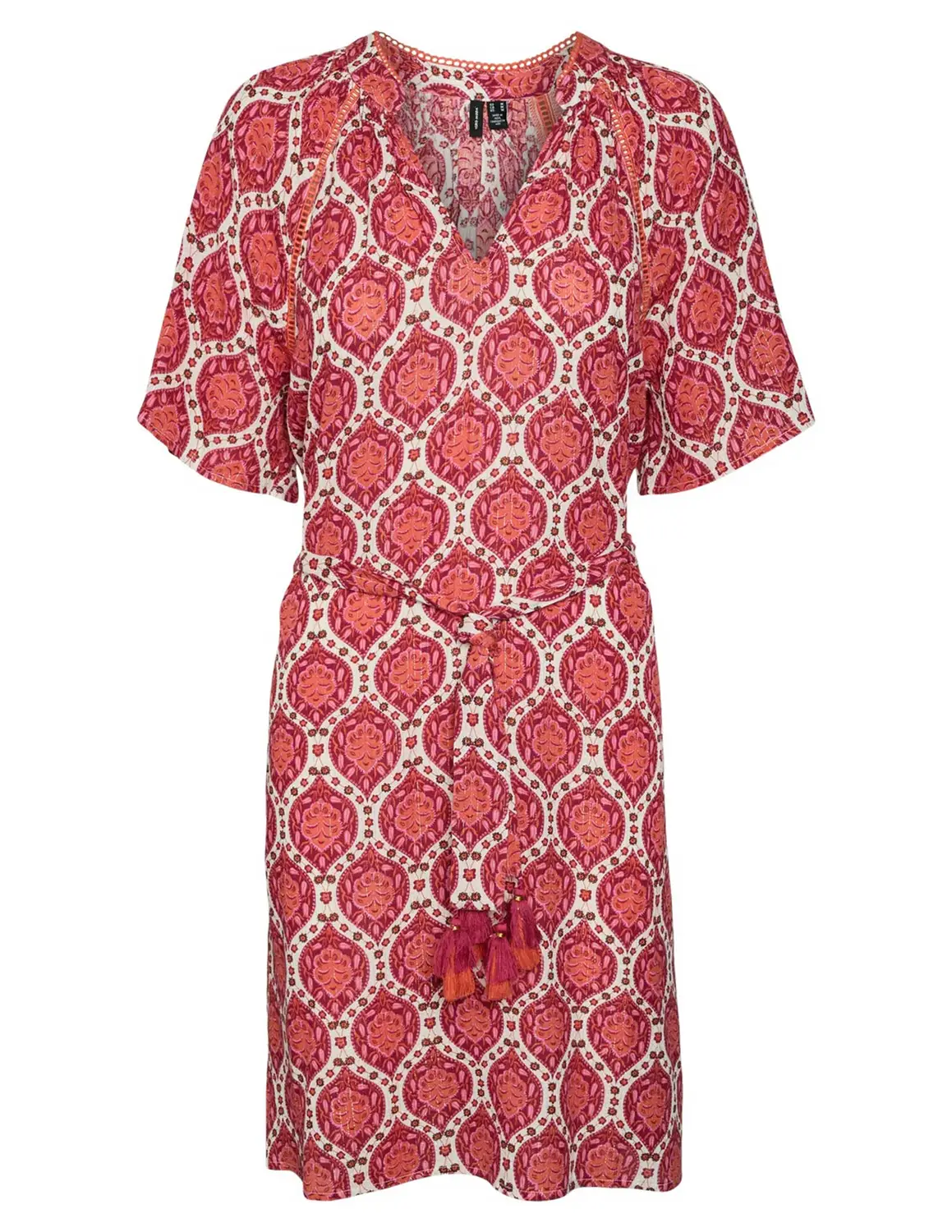 Vero moda VMBINA S S ABK LUREX DRESS WVN EXP 10323937 rood kopen bij The Stone