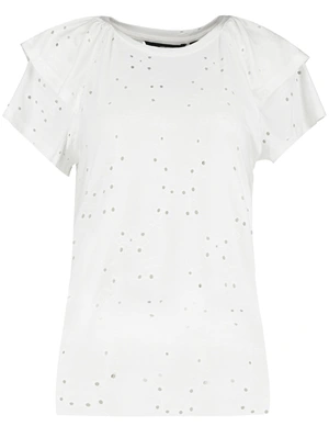 Vero moda VMCAMIL SS FRILL TOP JRS 10287344
