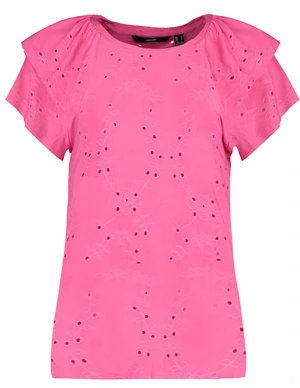 Vero moda VMCAMIL SS FRILL TOP JRS 10287344