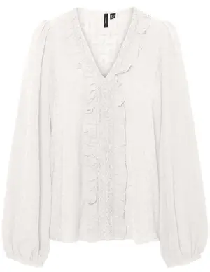 Vero moda VMCAREN L/S V-NECK TOP WVN BTQ 10294257