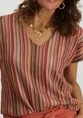 Vero moda VMDEMI STRIPE SS V-NECK TOP JRS GA 10333684