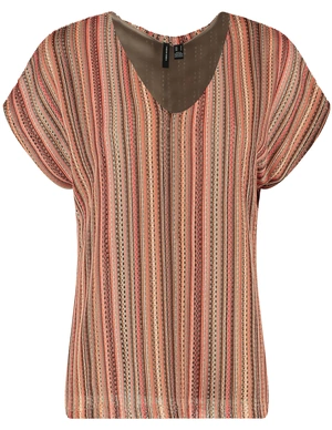 Vero moda VMDEMI STRIPE SS V-NECK TOP JRS GA 10333684