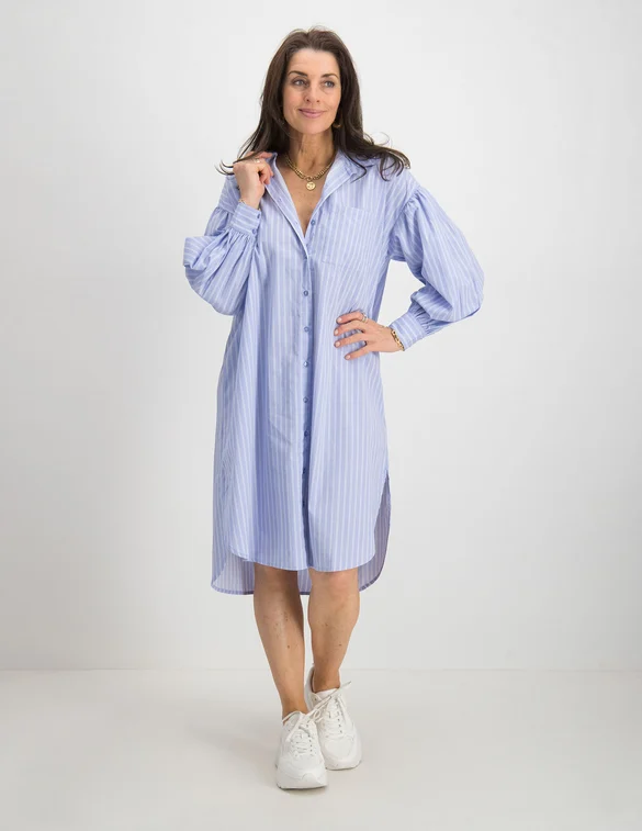 Vero moda VMHELLA L/S LONG VOLUME SHIRT DRESS 10270198