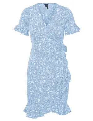 Vero moda VMHENNA 2/4 WRAP FRILL DRESS NOOS 10252951