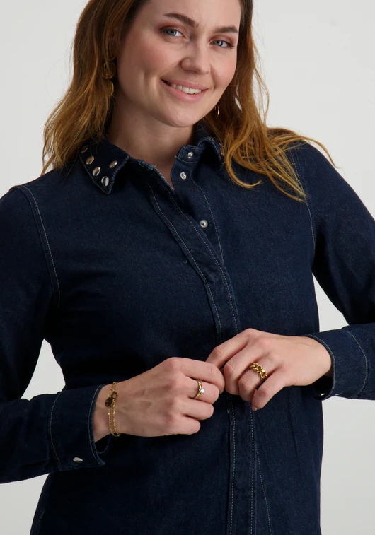 Vero moda VMHUSTON LS STUDS DNM SHIRT VIP 10323112