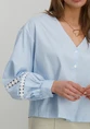 Vero moda VMJANNI TAPE LS V-NECK TOP WVN GA L 10331724