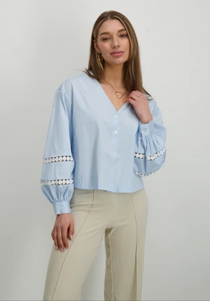 Vero moda VMJANNI TAPE LS V-NECK TOP WVN GA L 10331724