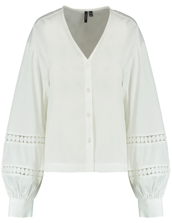 Vero moda VMJANNI TAPE LS V-NECK TOP WVN GA L 10331724