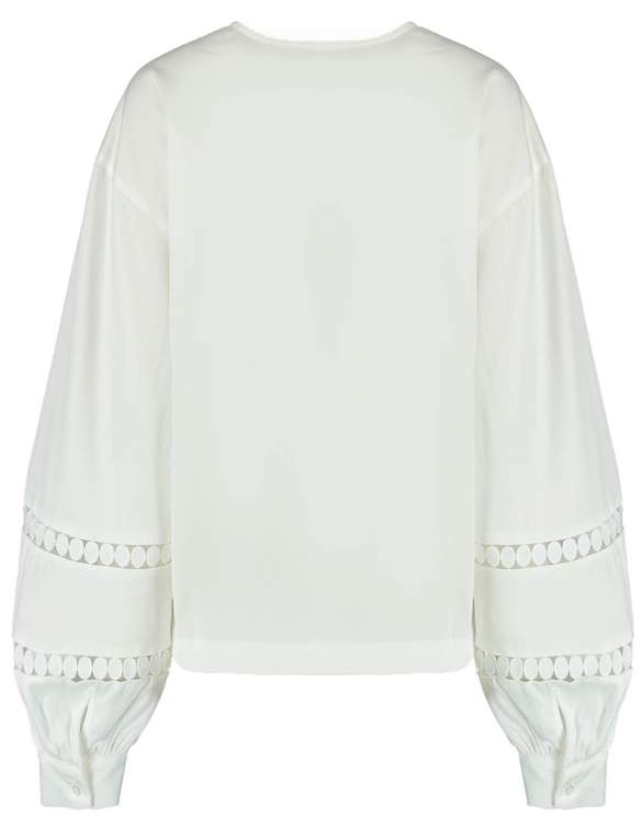 Vero moda VMJANNI TAPE LS V-NECK TOP WVN GA L 10331724