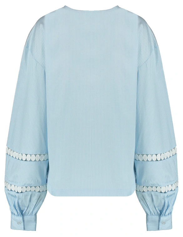 Vero moda VMJANNI TAPE LS V-NECK TOP WVN GA L 10331724