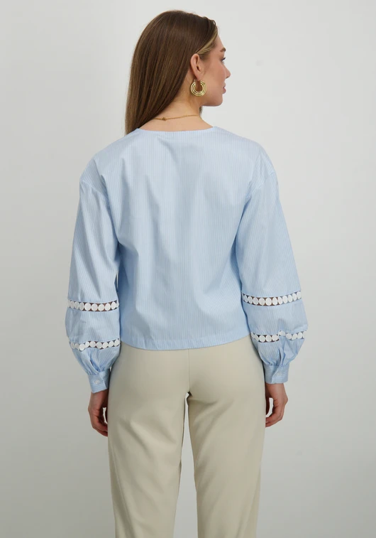 Vero moda VMJANNI TAPE LS V-NECK TOP WVN GA L 10331724