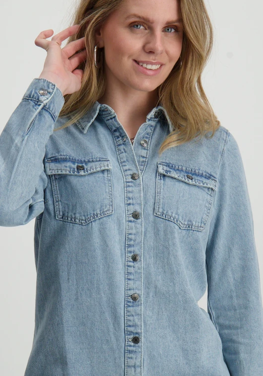 Vero moda VMJENNIE LS SHORT DENIM DRESS GA NO 10310968