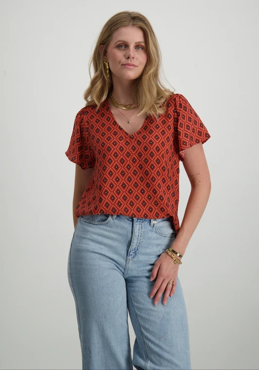 Vero moda VMJOSIE SS V-NECK TOP WVN GA 10322633