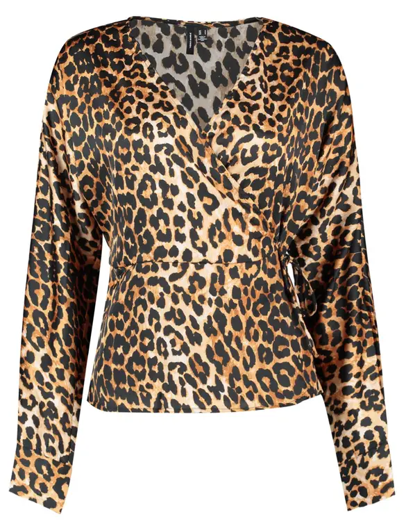 Vero moda VMLEORA L/S WRAP TOP SB2 GA 10267020