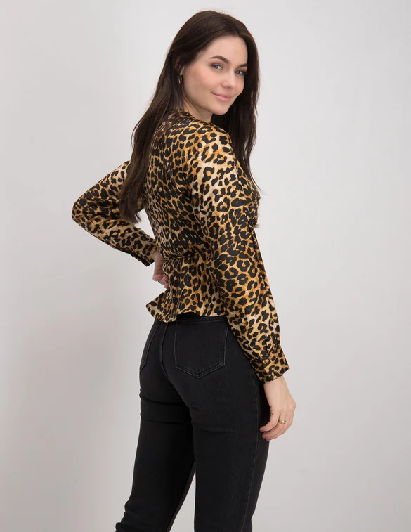 Vero moda VMLEORA L/S WRAP TOP SB2 GA 10267020