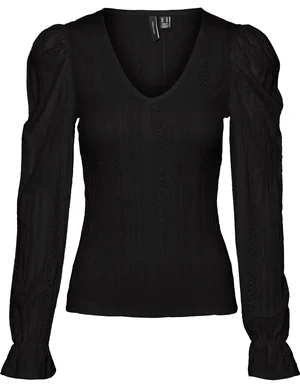 Vero moda VMLONDON L/S V-NECK FRILL DETAIL TO 10289925