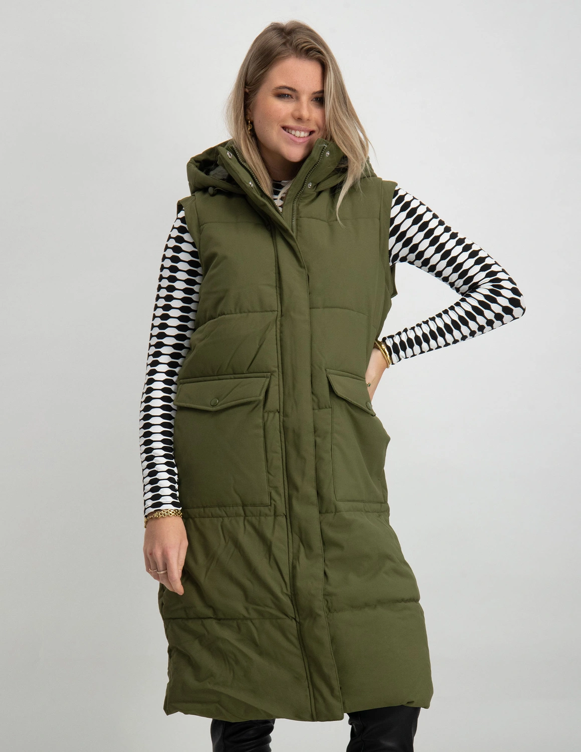 Vero moda VMMADELYN LONG COAT NOOS 10292917 leger groen kopen bij The Stone