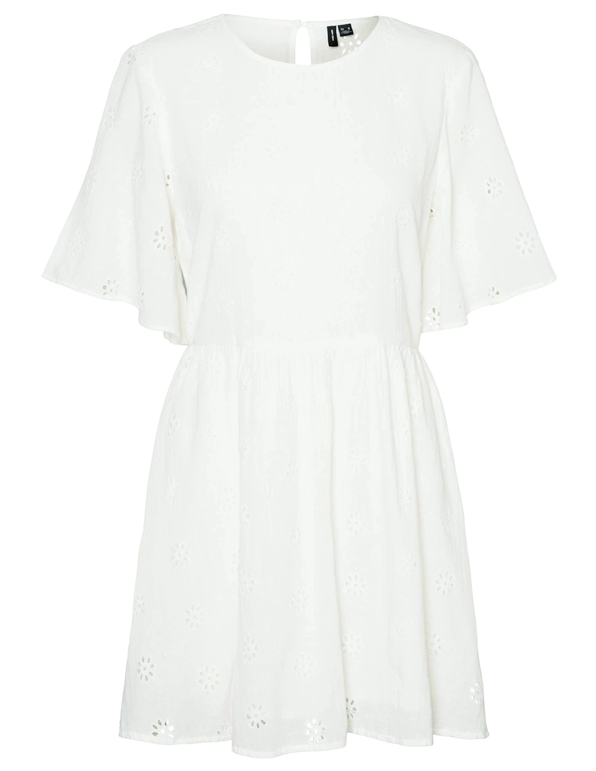 Vero moda VMMAJA 2/4 CLOSED BACK SHORT DRESS 10281728 wit kopen bij The  Stone | Sommerkleider