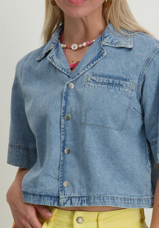 Vero moda VMMARY 2/4 V-NECK DNM SHIRT SI313 10328478