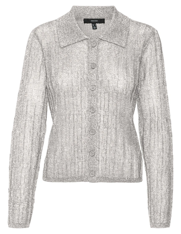 Vero moda VMMILES LS POLONECK SHORT CARDIGAN 10319097