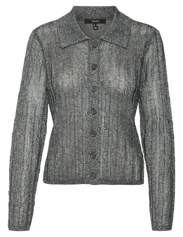 Vero moda VMMILES LS POLONECK SHORT CARDIGAN 10319097