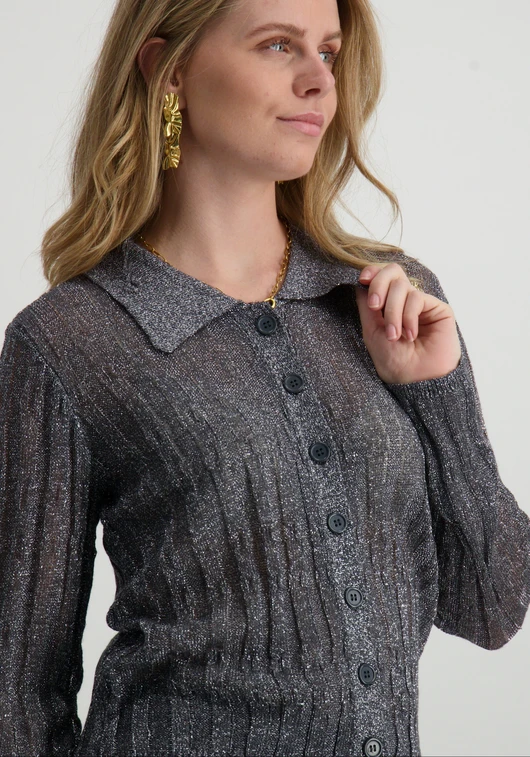 Vero moda VMMILES LS POLONECK SHORT CARDIGAN 10319097