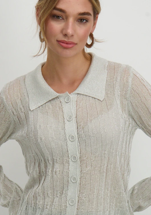 Vero moda VMMILES LS POLONECK SHORT CARDIGAN 10319097
