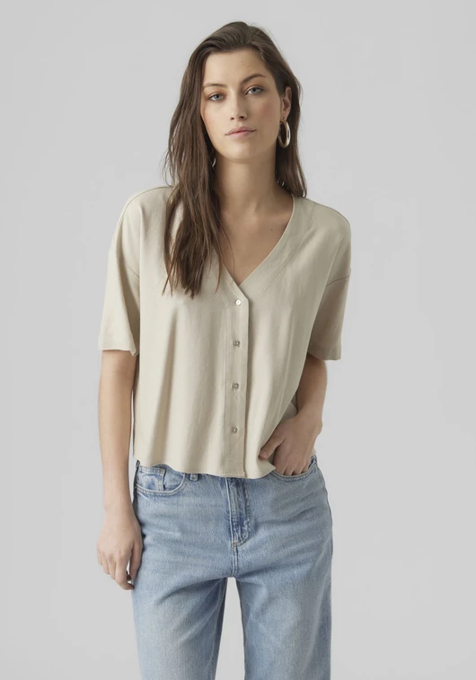Vero moda VMMYMILO 2/4 V-NECK SHIRT WVN GA 10279696